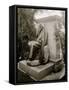 Washington, D.C., Grief (Adams Monument) by St. Gaudens, Rock Creek Cemetery-null-Framed Stretched Canvas