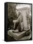 Washington, D.C., Grief (Adams Monument) by St. Gaudens, Rock Creek Cemetery-null-Framed Stretched Canvas