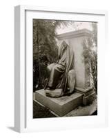 Washington, D.C., Grief (Adams Monument) by St. Gaudens, Rock Creek Cemetery-null-Framed Photo