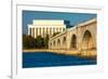 WASHINGTON D.C. - Memorial Bridge spans Potomac River and features Lincoln Memorial-null-Framed Photographic Print