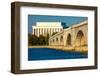 WASHINGTON D.C. - Memorial Bridge spans Potomac River and features Lincoln Memorial-null-Framed Photographic Print