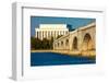 WASHINGTON D.C. - Memorial Bridge spans Potomac River and features Lincoln Memorial-null-Framed Photographic Print