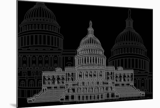 Washington D.C. Night-Cristian Mielu-Mounted Art Print