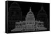 Washington D.C. Night-Cristian Mielu-Framed Stretched Canvas