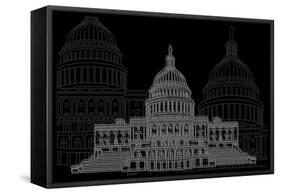 Washington D.C. Night-Cristian Mielu-Framed Stretched Canvas