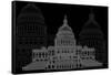 Washington D.C. Night-Cristian Mielu-Framed Stretched Canvas