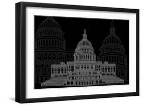 Washington D.C. Night-Cristian Mielu-Framed Art Print