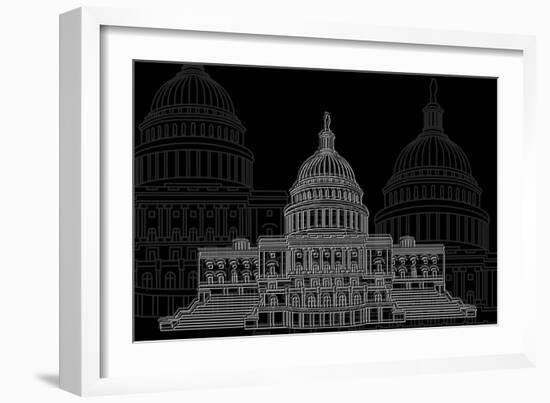 Washington D.C. Night-Cristian Mielu-Framed Art Print