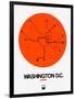 Washington D.C. Orange Subway Map-NaxArt-Framed Art Print