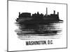 Washington, D.C. Skyline Brush Stroke - Black II-NaxArt-Mounted Art Print
