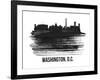 Washington, D.C. Skyline Brush Stroke - Black II-NaxArt-Framed Art Print