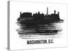 Washington, D.C. Skyline Brush Stroke - Black II-NaxArt-Stretched Canvas