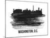 Washington, D.C. Skyline Brush Stroke - Black II-NaxArt-Mounted Art Print