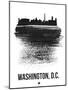 Washington, D.C. Skyline Brush Stroke - Black-NaxArt-Mounted Art Print