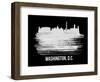 Washington, D.C. Skyline Brush Stroke - White-NaxArt-Framed Art Print