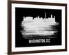 Washington, D.C. Skyline Brush Stroke - White-NaxArt-Framed Art Print