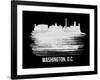 Washington, D.C. Skyline Brush Stroke - White-NaxArt-Framed Art Print