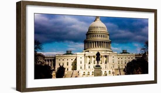 WASHINGTON D.C. - storm clouds build over US Capitol, Washington D.C. featuring General Grant St...-null-Framed Photographic Print