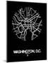 Washington, D.C. Street Map Black-NaxArt-Mounted Art Print
