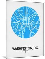 Washington, D.C. Street Map Blue-NaxArt-Mounted Art Print