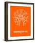 Washington, D.C. Street Map Orange-NaxArt-Framed Art Print