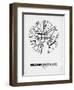 Washington, D.C. Street Map White-NaxArt-Framed Art Print