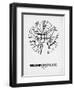 Washington, D.C. Street Map White-NaxArt-Framed Art Print