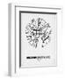 Washington, D.C. Street Map White-NaxArt-Framed Art Print