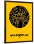 Washington, D.C. Street Map Yellow-NaxArt-Framed Art Print