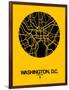 Washington, D.C. Street Map Yellow-NaxArt-Framed Art Print