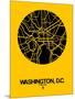 Washington, D.C. Street Map Yellow-NaxArt-Mounted Art Print