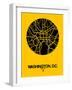 Washington, D.C. Street Map Yellow-NaxArt-Framed Art Print