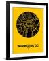 Washington, D.C. Street Map Yellow-NaxArt-Framed Art Print