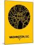 Washington, D.C. Street Map Yellow-NaxArt-Mounted Art Print