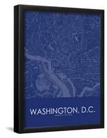 Washington, D.C., United States of America Blue Map-null-Framed Poster