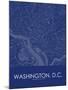 Washington, D.C., United States of America Blue Map-null-Mounted Poster