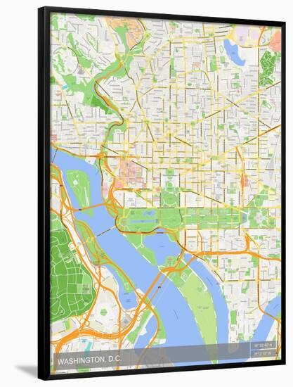 Washington, D.C., United States of America Map-null-Framed Poster