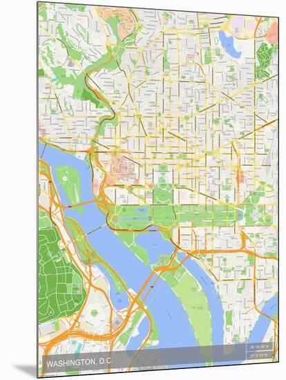 Washington, D.C., United States of America Map-null-Mounted Poster