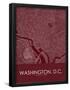 Washington, D.C., United States of America Red Map-null-Framed Poster