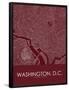Washington, D.C., United States of America Red Map-null-Framed Poster