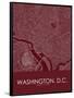 Washington, D.C., United States of America Red Map-null-Framed Poster