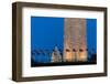 WASHINGTON D.C. - US Flags with cropped view of US Capitol and Washington Monument surrounded by...-null-Framed Photographic Print