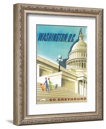 MAGNET Travel Poster Photo Magnet WASHINGTON DC Go Greyhound 