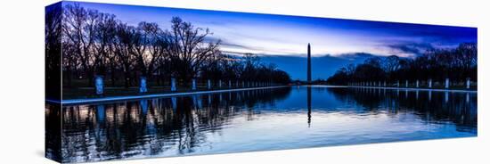 WASHINGTON D.C. - Washington Monument and reflecting pond at sunrise, Washington D.C.-null-Stretched Canvas