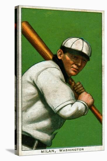 Washington D.C., Washington Nationals, Clyde Milan, Baseball Card-Lantern Press-Stretched Canvas
