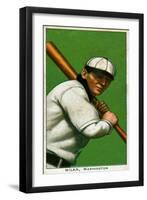 Washington D.C., Washington Nationals, Clyde Milan, Baseball Card-Lantern Press-Framed Art Print