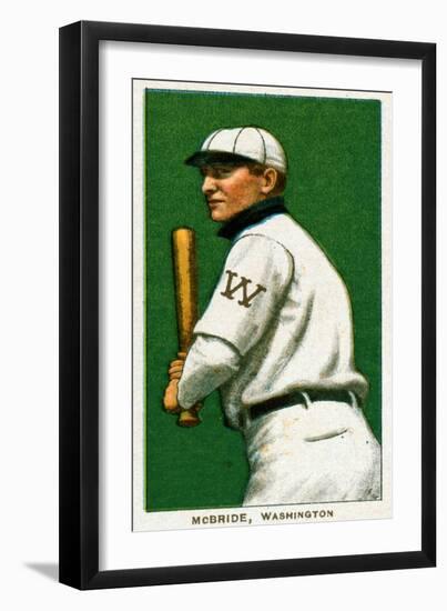 Washington D.C., Washington Nationals, George McBride, Baseball Card-Lantern Press-Framed Art Print