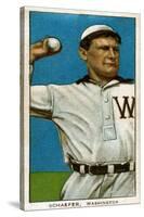 Washington D.C., Washington Nationals, Germany Schaefer, Baseball Card-Lantern Press-Stretched Canvas