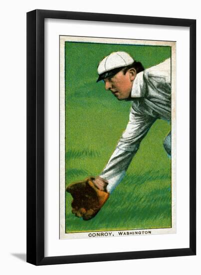 Washington D.C., Washington Nationals, Wid Conroy, Baseball Card-Lantern Press-Framed Art Print