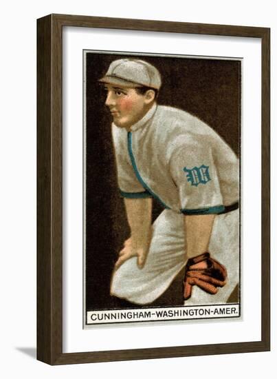 Washington D.C., Washington Nationals, William Cunningham, Baseball Card-Lantern Press-Framed Art Print